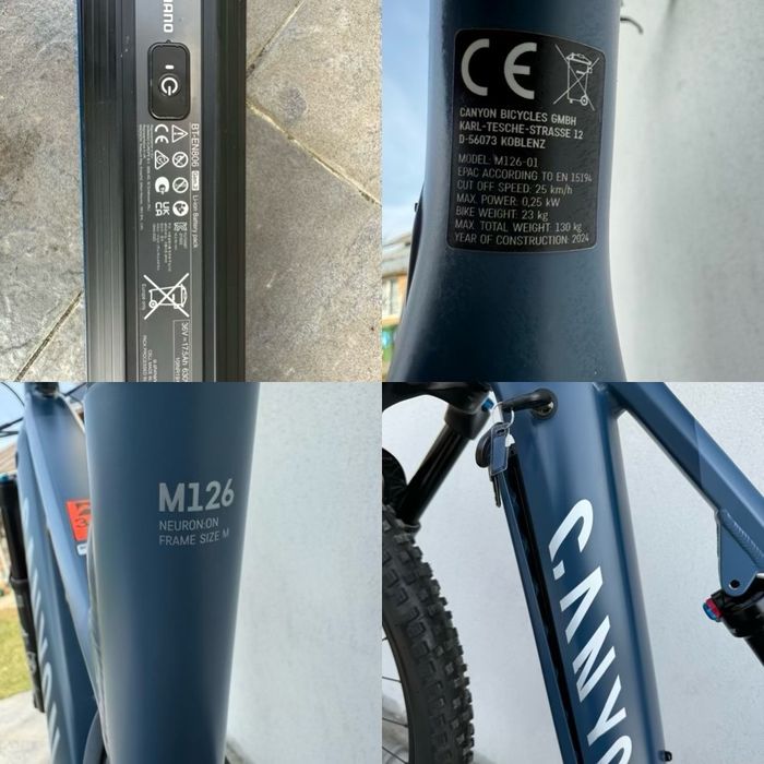 Bicicleta electrica Canyon Neuron On6 2024 M Shimano EP6 bat630wh R29