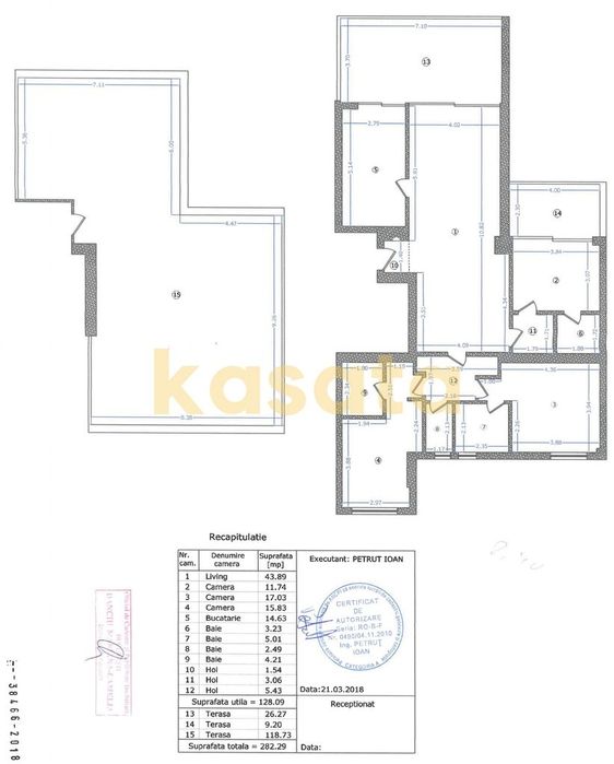 Penthouse impresionant | 4 camere | Rooftop 119mp