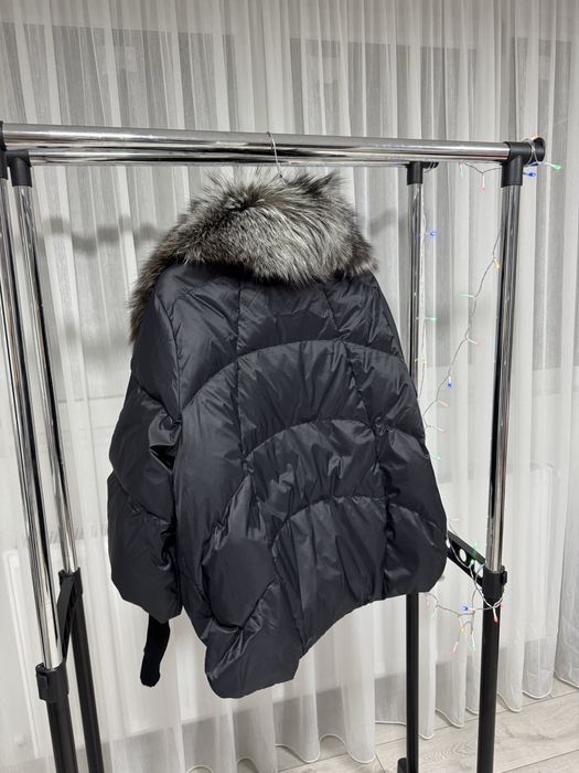 Geaca cu blana de vulpe naturala