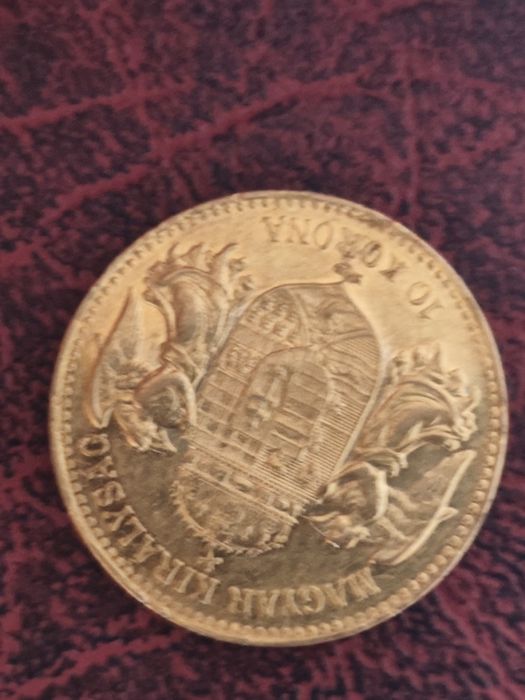 Златна монета 10 корони 1906 год,имп. Франц Йозеф,3.39 гр, проба 900/1