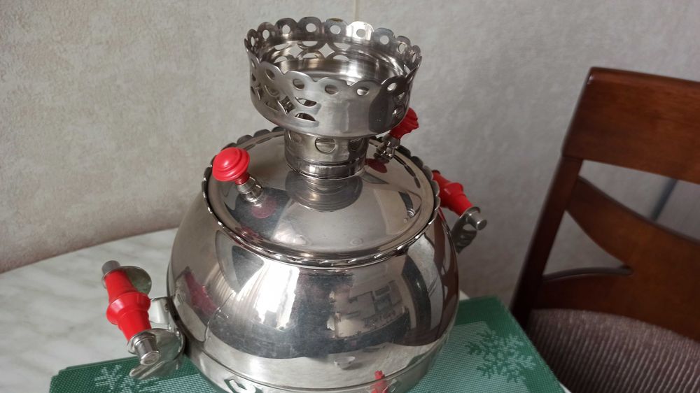 Тульский антикварный самовар-шар 3л.