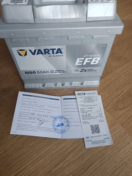 Нов акумулатор Varta 50Ah EFB технология