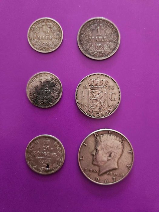 Сребърни монети различни държави