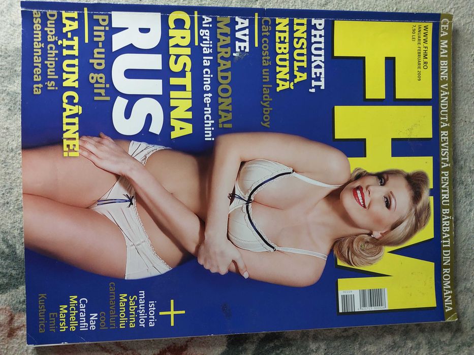 Revista FHM cu Cristina Rus Blondy Sing Sing BB pe coperta 2 / 2009
