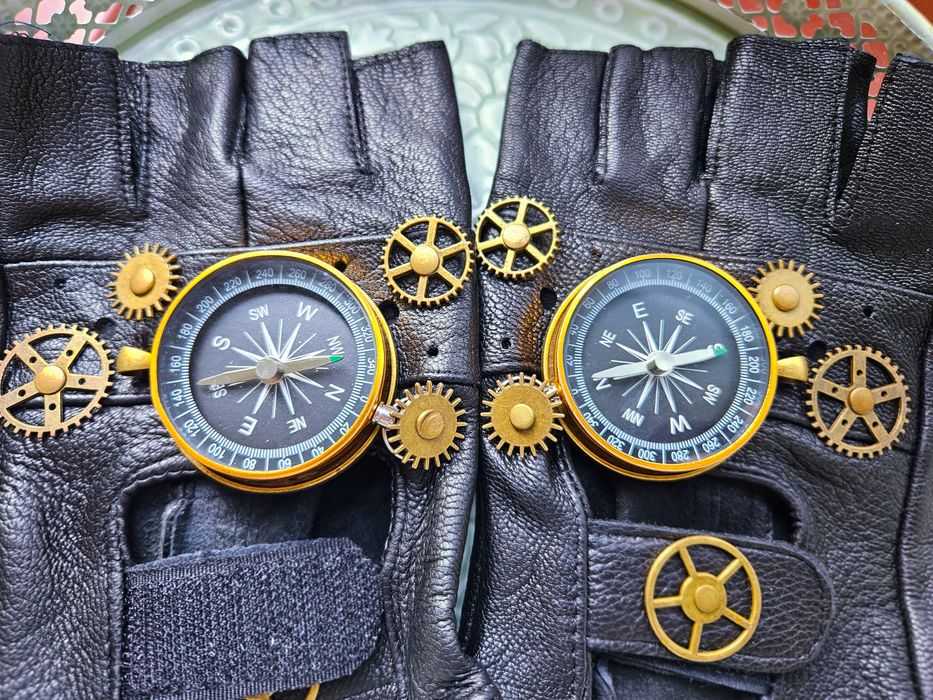 Mănuși unisex piele steampunk