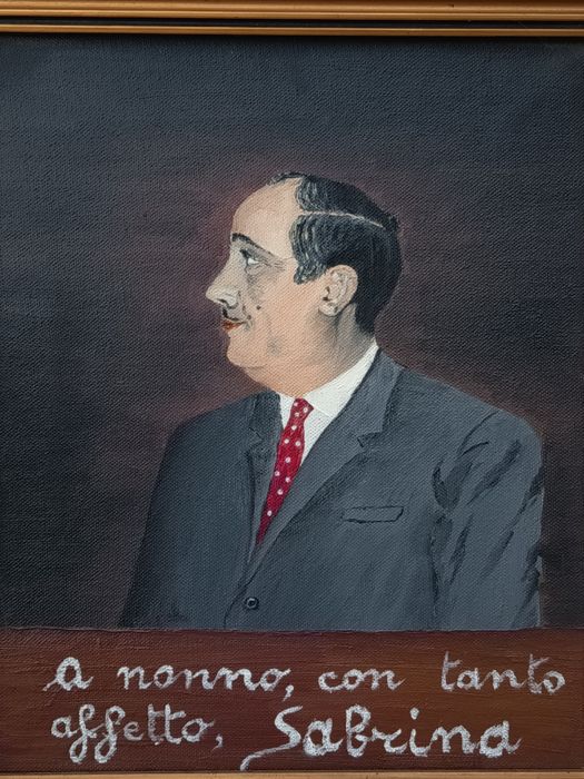 Tablou Portret Pictat În Ulei Pe Panza