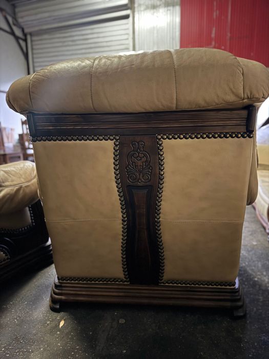 Гарнитура естествена кожа