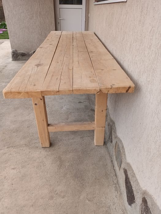 Masa lemn 2,45 lung,75 cm lat și 83 cm înălțime