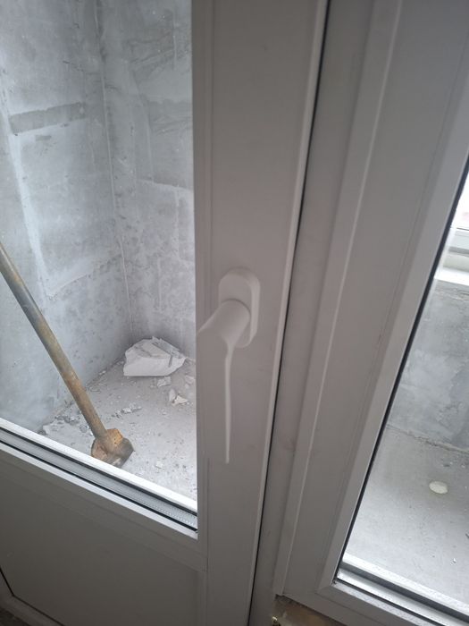 Пластиковый дверь с окнами