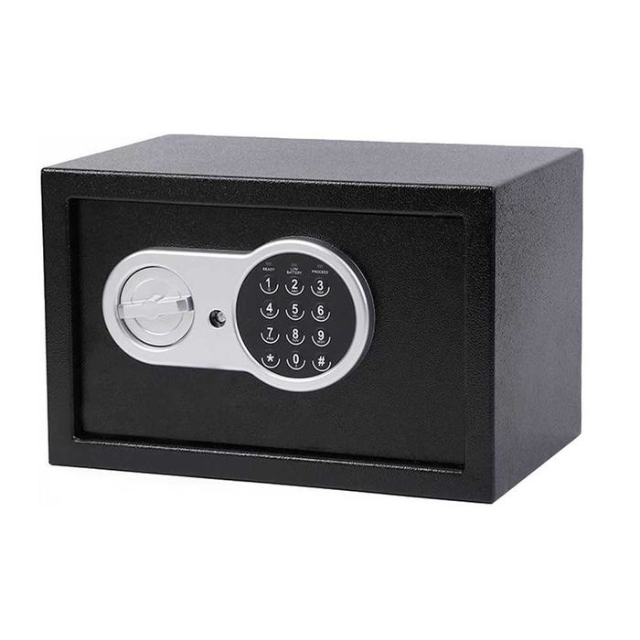 Дигитален сейф, стоманена конструкция, достъп с код/ключ, 31x20x20см
