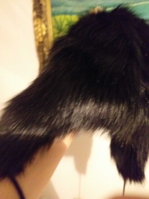 Caciula dama din blana naturala, neagra Ugg noua cu eticheta