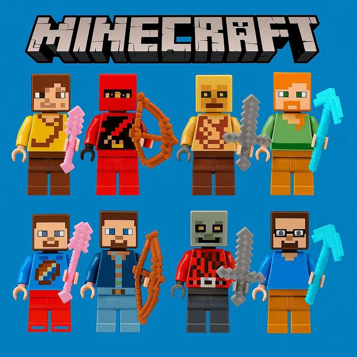 8 figurine Minecraft tip lego
