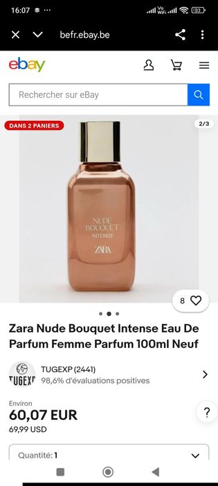 Привозной парфюм женский Zara