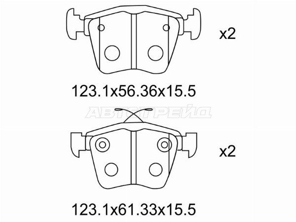 Колодки тормозные зад  Audi A3