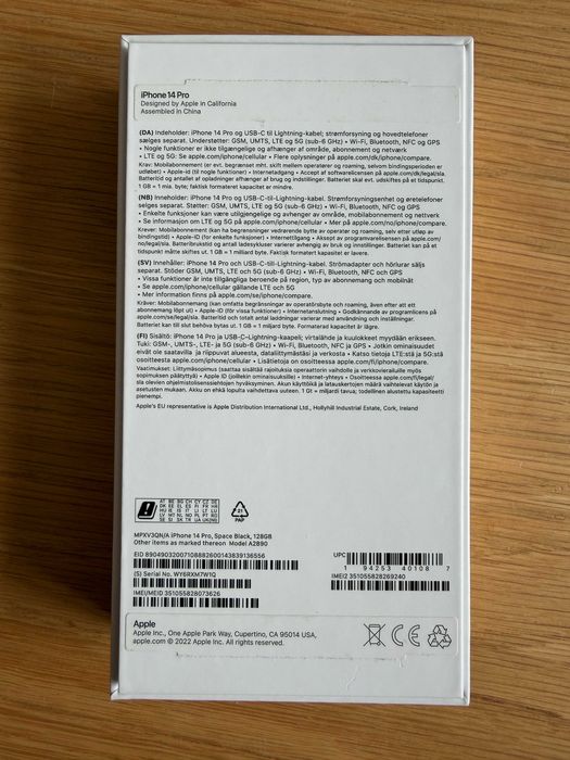 Apple iPhone 14 Pro 128 GB Space Black + подаръци