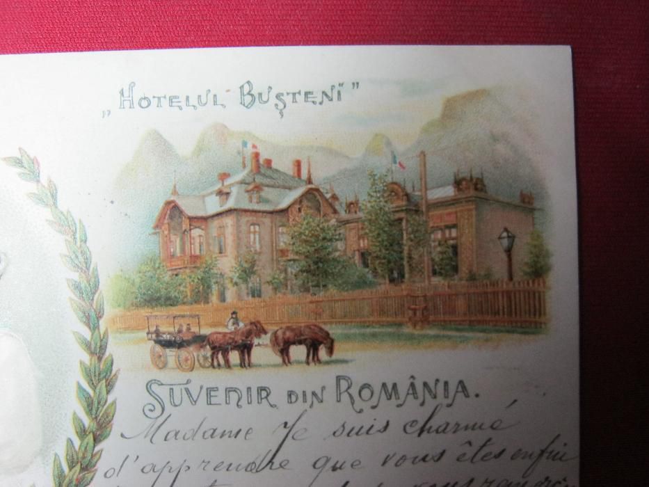 Ilustrata veche,Litografie regalista.Carol II copil,Busteni.1900.