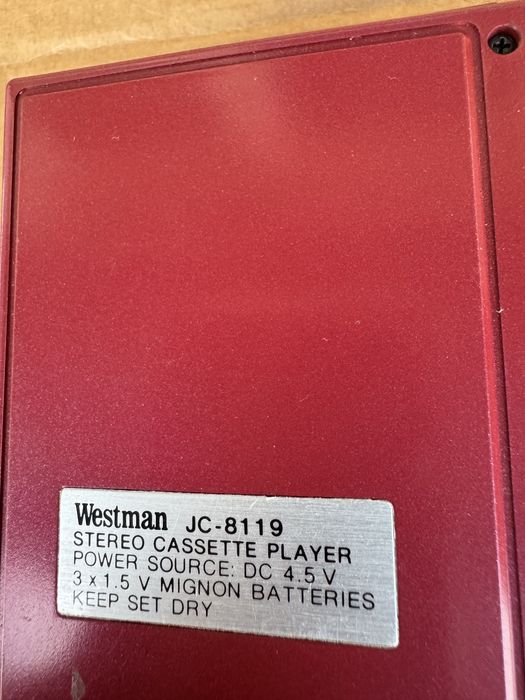 Рядък уокмен Westman JC-8119 , МЕТАЛЕН