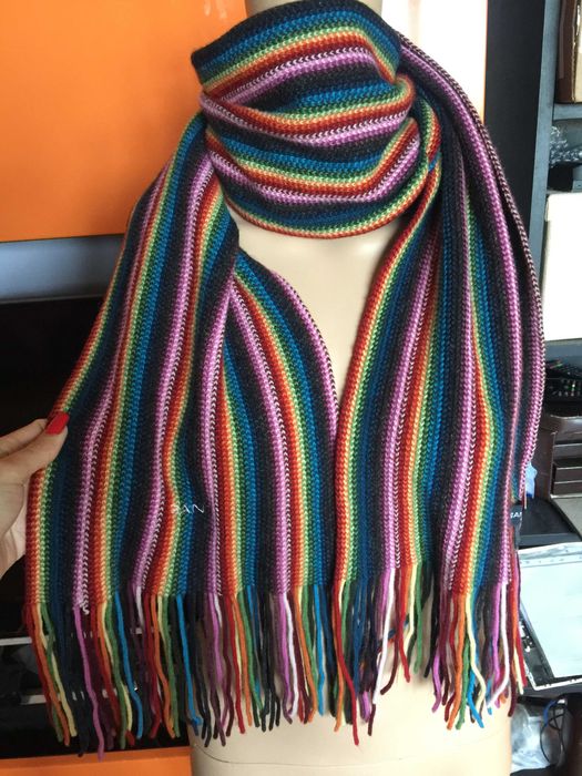 Пъстър шал Gant- агнешка вълна