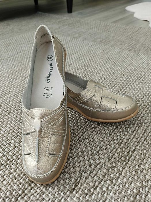 Pantofi loaferi piele Wellness măr.37.5