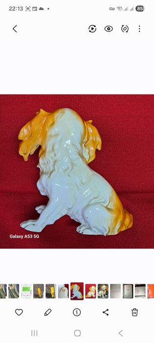 Фарфоровая статуэтка Пекинес. Германия.