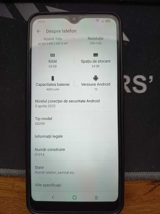 Telefon Alcatel 3L (2020), Dual SIM, 64GB, 4G