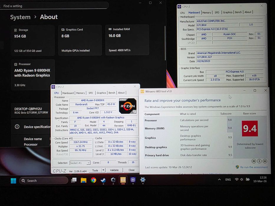 ASUS ROG Strix G17, ecran 17 inch 2K 240Hz Ryzen 9 6900HX RTX 3070 TI 16GB DDR5 M.2 1TB