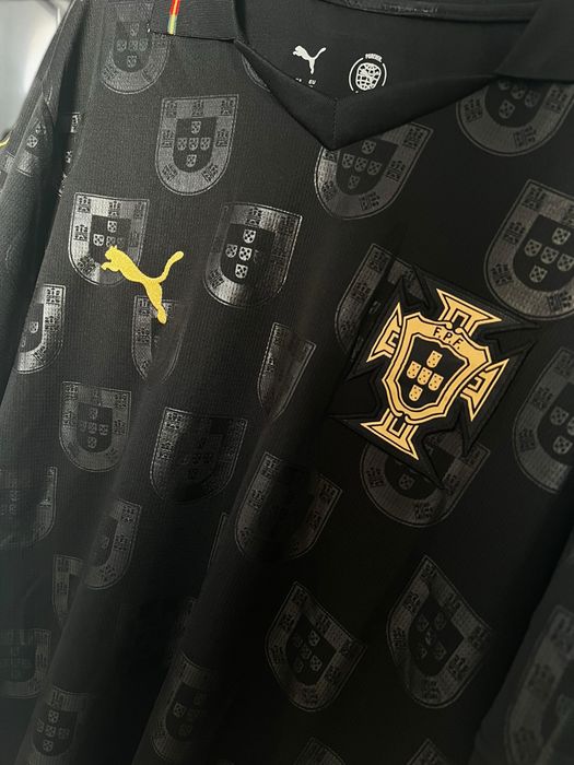Tricou fotbal Portugalia negru