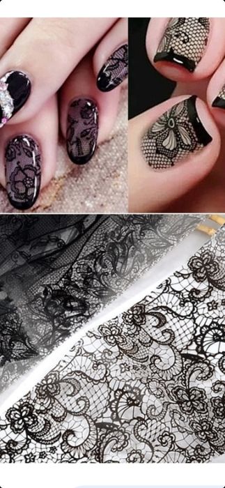 Фолио за нокти дантела 10 броя в кутия