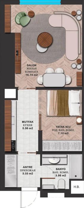 ЖК Nest One 2/22/51