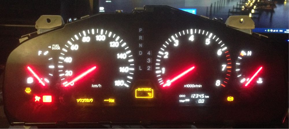 Toyota celsior, щиток приборов, приборная панель, спидометр, цельсиор