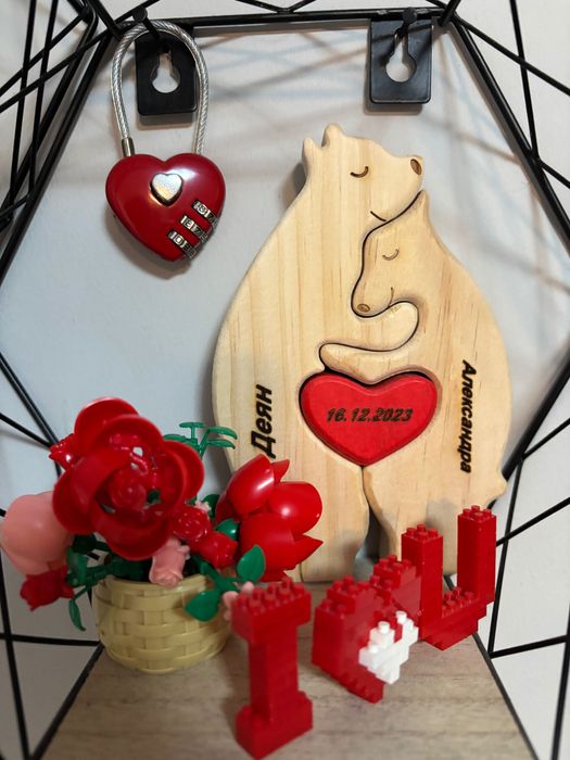 СВЕТИ ВАЛЕНТИН - Мечета за семейства с гравиран текст /имена, дати…/