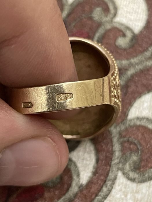 Золотой перстень, кольцо, oltin, tilla uzuk uzik, 14,43 гр