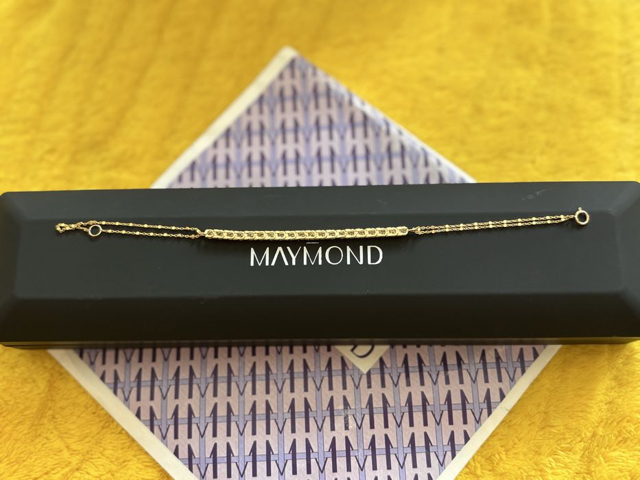 Златна гривна с натурални диаманти