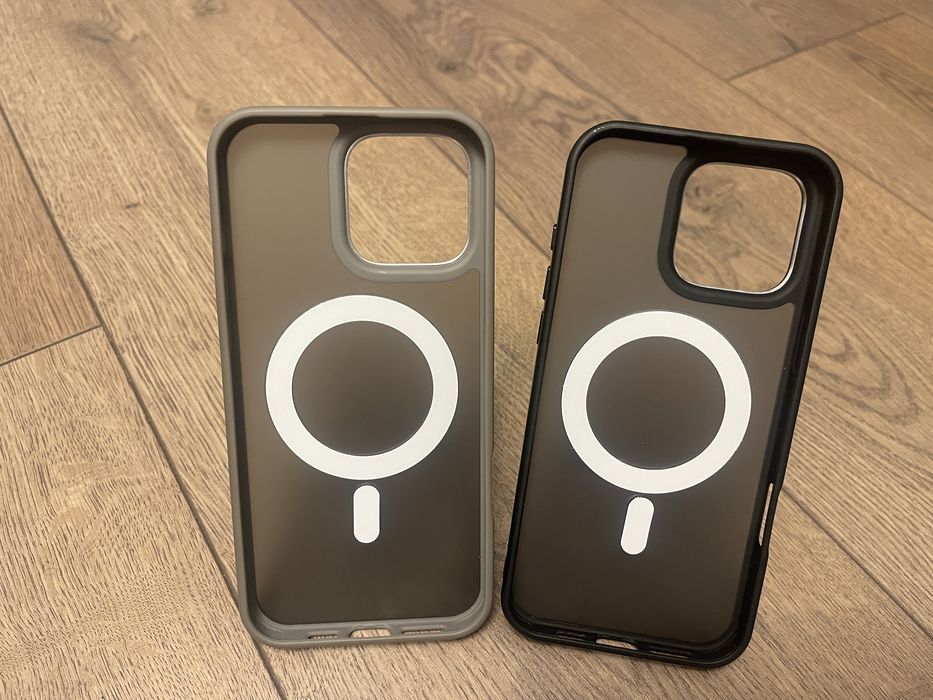 Set huse MagSafe iPhone 16 Pro Max cu inel stand – 55 lei