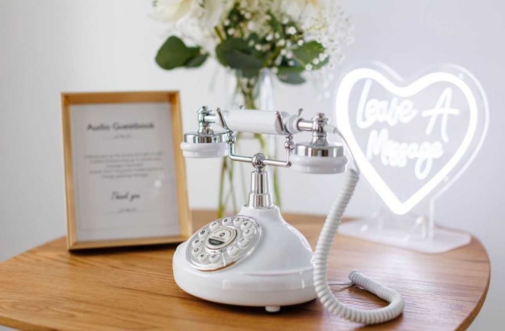 Telefon retro cu fir – Guest Book audio pentru nunți & evenimente