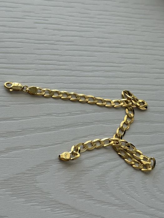 Позлатена гривна 925