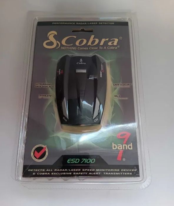 Detector radar Cobra ESD 7100 9 band, nou sigilat nedesfacut, Obiect de colectie inedit,pentru colecționari,Rar