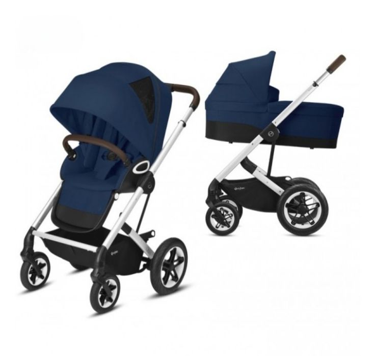Детска количка Caybex Talos S Lux Navy + зимен кош, чанта и аксесоари