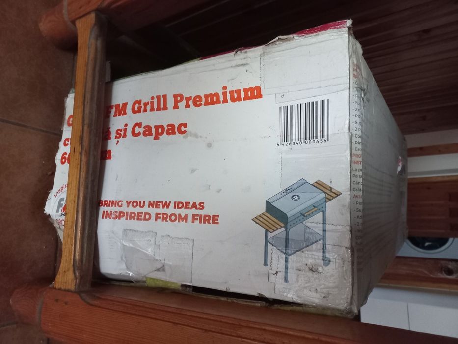 Gratar FM Grill  fontă și capac, 60/35 Exterior Curte Picnic