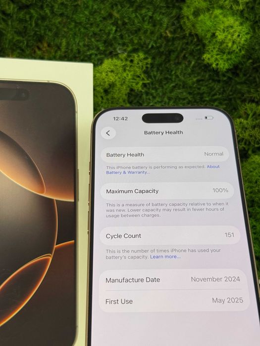 iPhone 16 Pro Desert Titanium 128GB 100% Baterie #8030