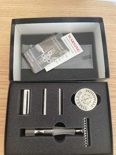 Aparat ras classic Timeless Titanium 0.68 - Polished Masterkit