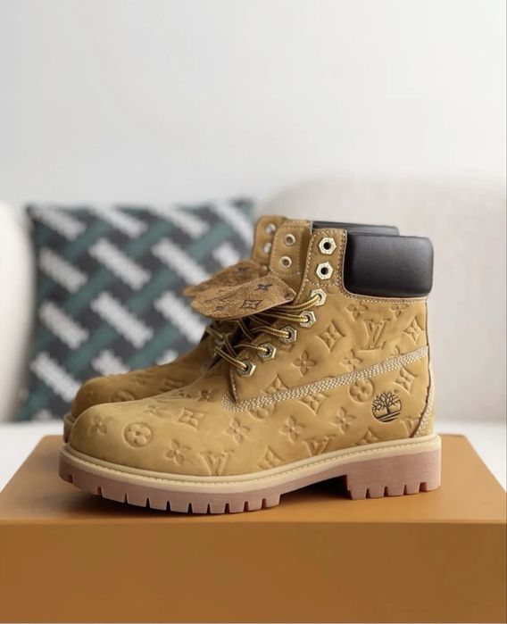 Bocanci Timberland Louis Vuitton Monogram Timberlands Brown Maro 6inch boots 43 fara cutie