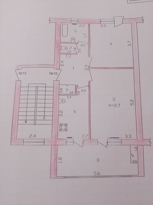 2 xonalik kuvartira sotiladi