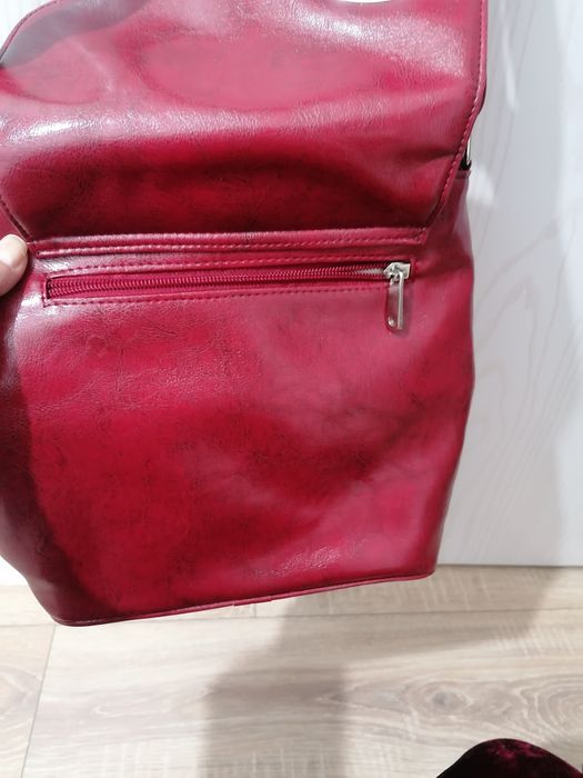 Geanta roșie piele eco