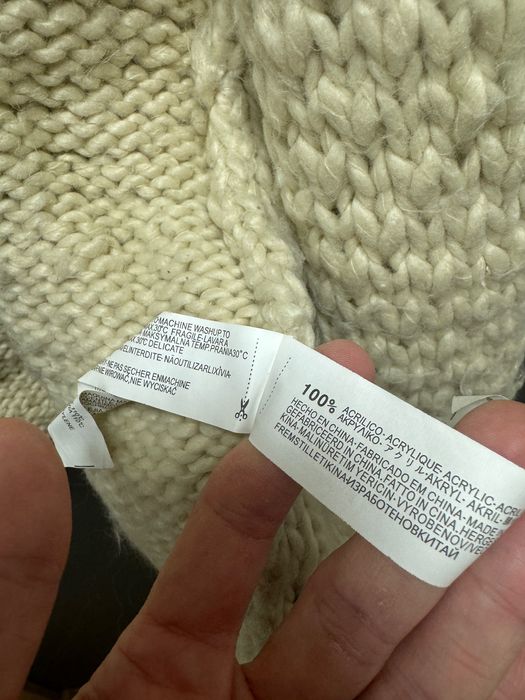 Vestă damă tricotată, fără mâneci, crem, M, Zara TRF