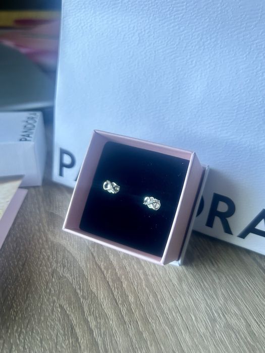 Сребърни обеци Pandora - безкрайност