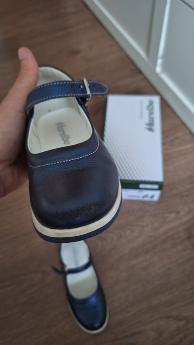 Pantofi / Sandale piele bleumarin fetite marimea 30