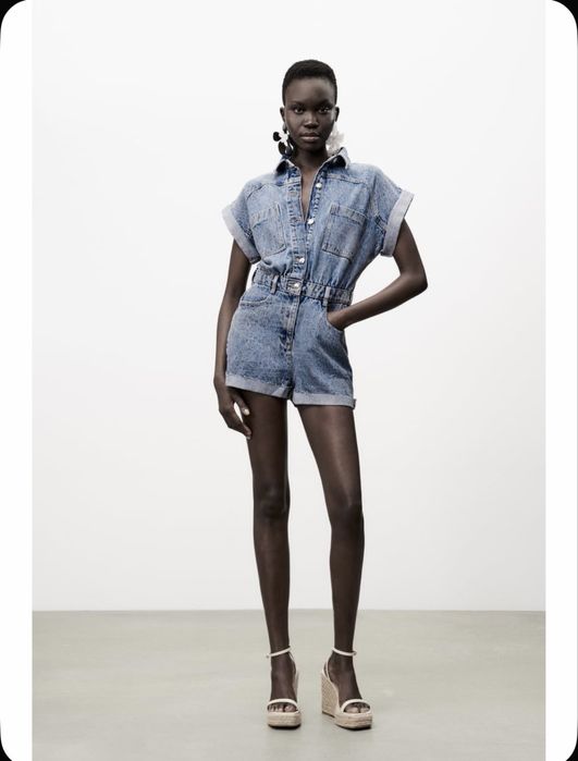 Джинсовый Комбинезон Zara
