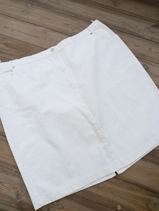 Джинсовая Юбка белая большая