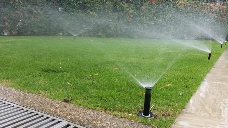 Gazon rulou și sistem de irigații